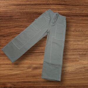 Hunter & Brown Olive Green Wide Leg Pants Jeans